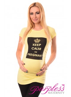 Keep Calm I'm Pregnant Top 2008 Yellow