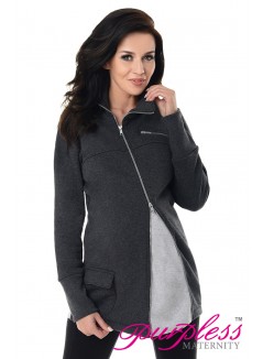 Adjustable Maternity Sweatshirt 9055 Black Melange