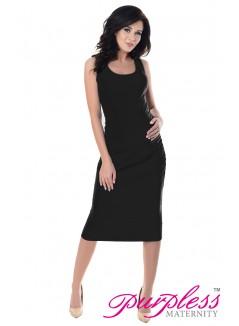 Sleeveless Jersey Midi Dress 8130 Black