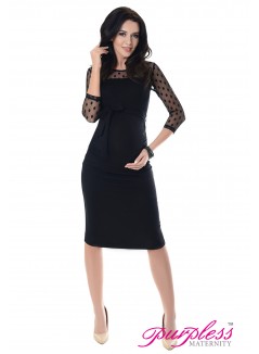Ruched Bodycon Dress D008 Black