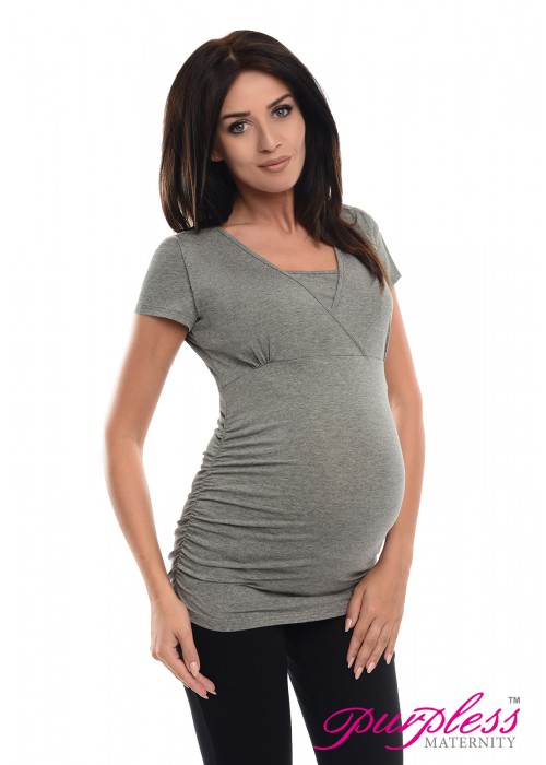 2 in 1 Maternity and Nursing Top 7006 Green