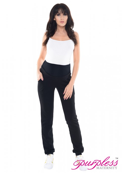 Elasticated Belly Band Trousers 1321 Black