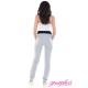 Elasticated Belly Band Trousers 1321 Light Gray Melange