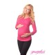 2in1 Maternity & Nursing V Neck Top 7014 Hot Pink