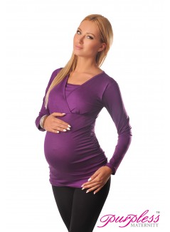 2 in 1 Maternity and Nursing Top 7007 Violet