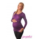 2 in 1 Maternity and Nursing Top 7007 Violet