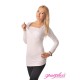 2 in 1 Maternity and Nursing Top 7007 White