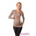 2 in 1 Maternity and Nursing Top 7007 Cappuccino