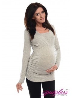 2 in 1 Maternity and Nursing Top 7007 Turquoise