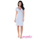 Pregnancy and Nursing Nightdress 1055n Light Gray Melange Pink