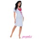 Pregnancy and Nursing Nightdress 4044n Light Gray Melange Pink