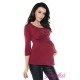 2in1 Pregnancy and Nursing Wrap Front Style Top 7049 Burgundy