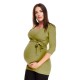 2in1 Maternity & Nursing 3/4 Sleeved Wrap Top 7035 Dark Turquoise
