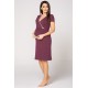 Pregnancy and Nursing Nightdress 1055n Plum Melange