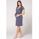 Pregnancy and Nursing Nightdress 1055n Indigo Jeans Melange