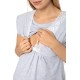 Pregnancy and Nursing Nightdress 4242n Light Gray Melange