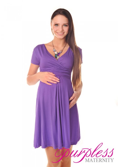 Short Sleeve Summer Dress 8417 Violet