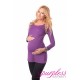 2in1 Maternity & Nursing Scoop Neck Tunic Breastfeeding 7021 Violet
